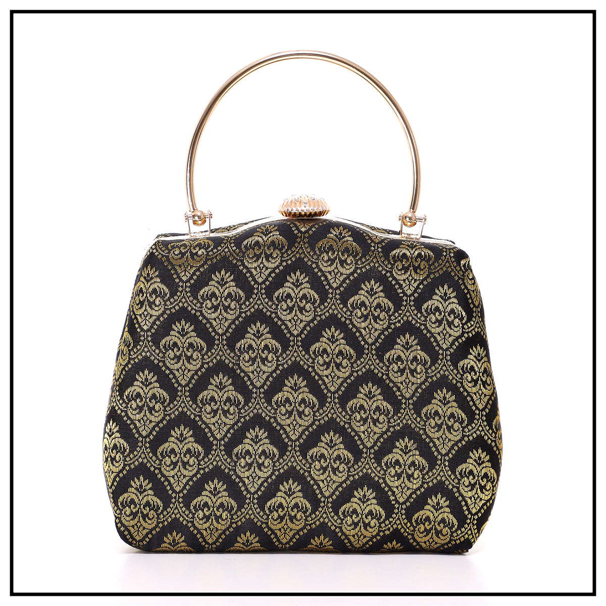 CLUTCH SONGKET HAND BAG - BLACK GOLD