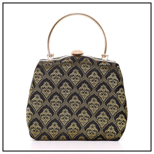 CLUTCH SONGKET HAND BAG - BLACK GOLD