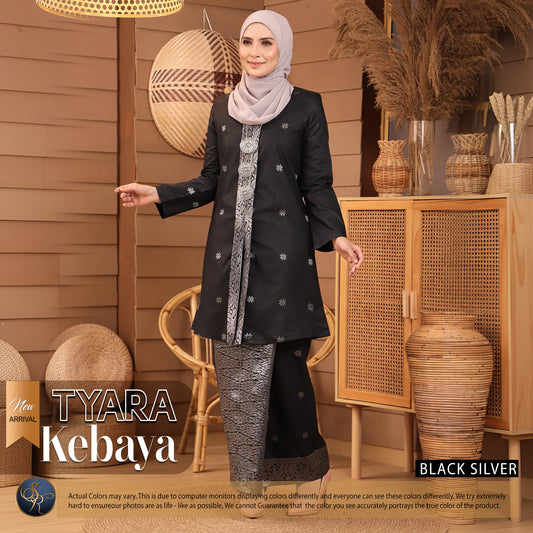 KEBAYA TYARA BLACK SILVER-1001