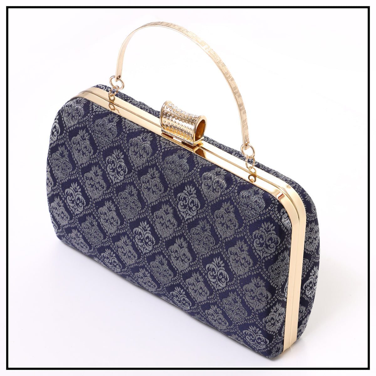 CLUTCH SONGKET HAND BAG - BLUE BLACK