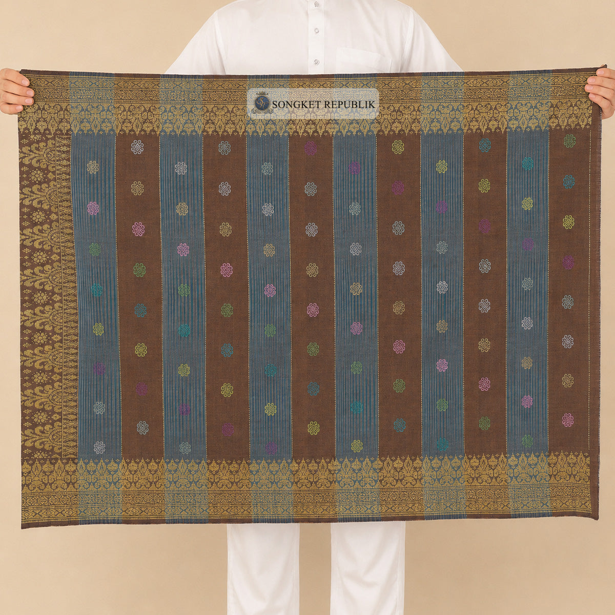 SAMPIN JOHOR-BROWN TURQIUSE-7055