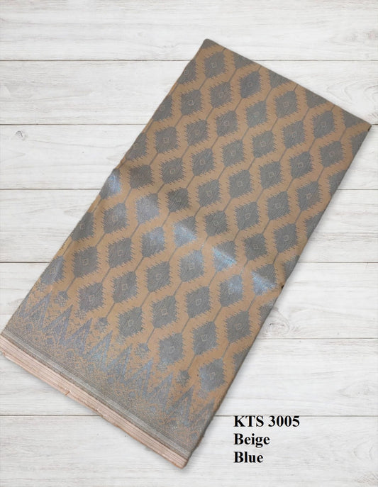 Songket Kaktus Beige Blue-3005