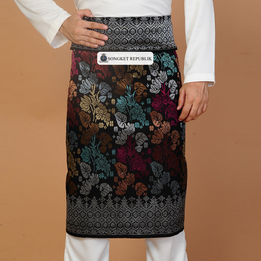 SAMPIN TENUN TANGAN TAN SRI - Black Silver Multi Colours