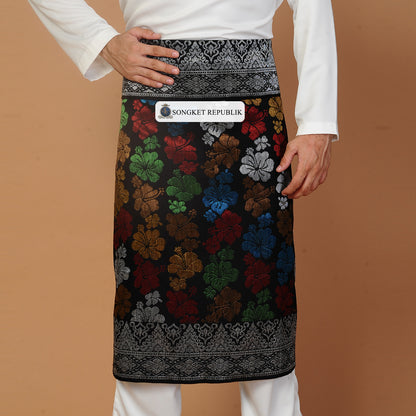 SAMPIN TENUN TANGAN TAN SRI - Black Silver Multi Colour