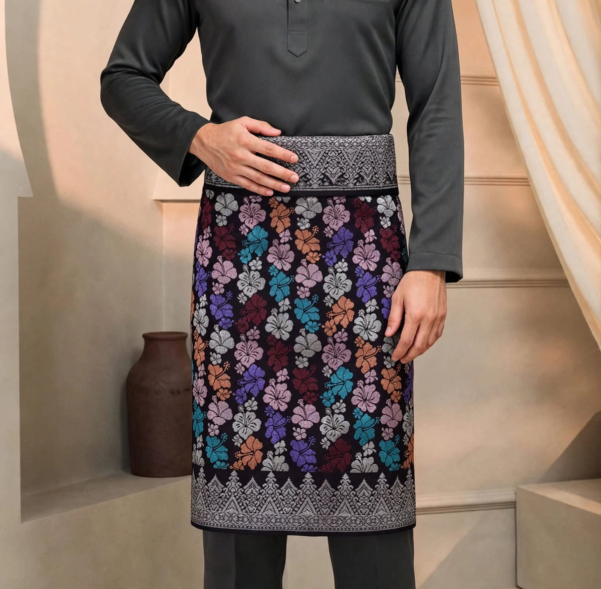 Sampin Tan Sri Black Silver-8034
