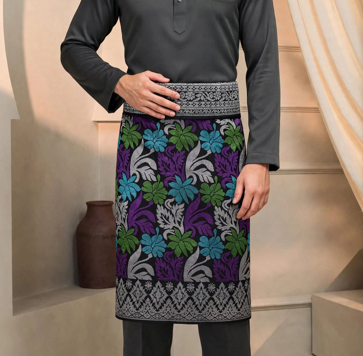 Sampin Tan Sri Black Silver-8038