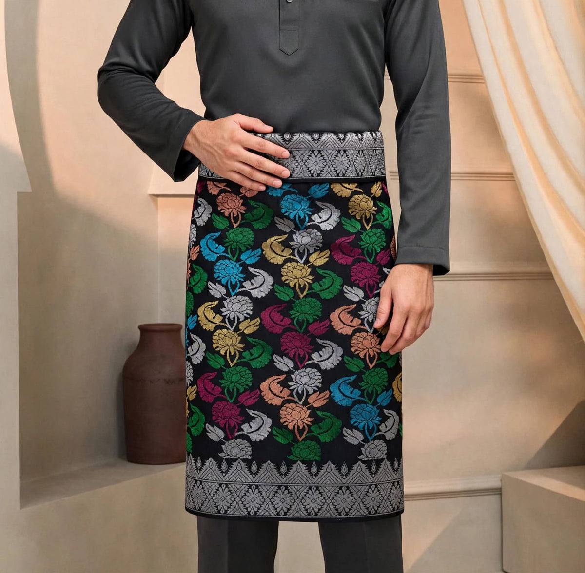 Sampin Tan Sri Black Silver-8045