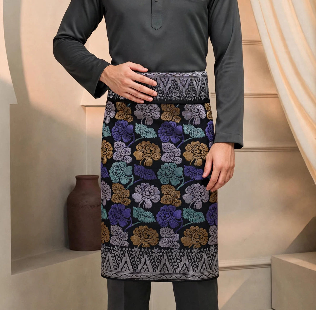 Sampin Tan Sri Black Silver-8051