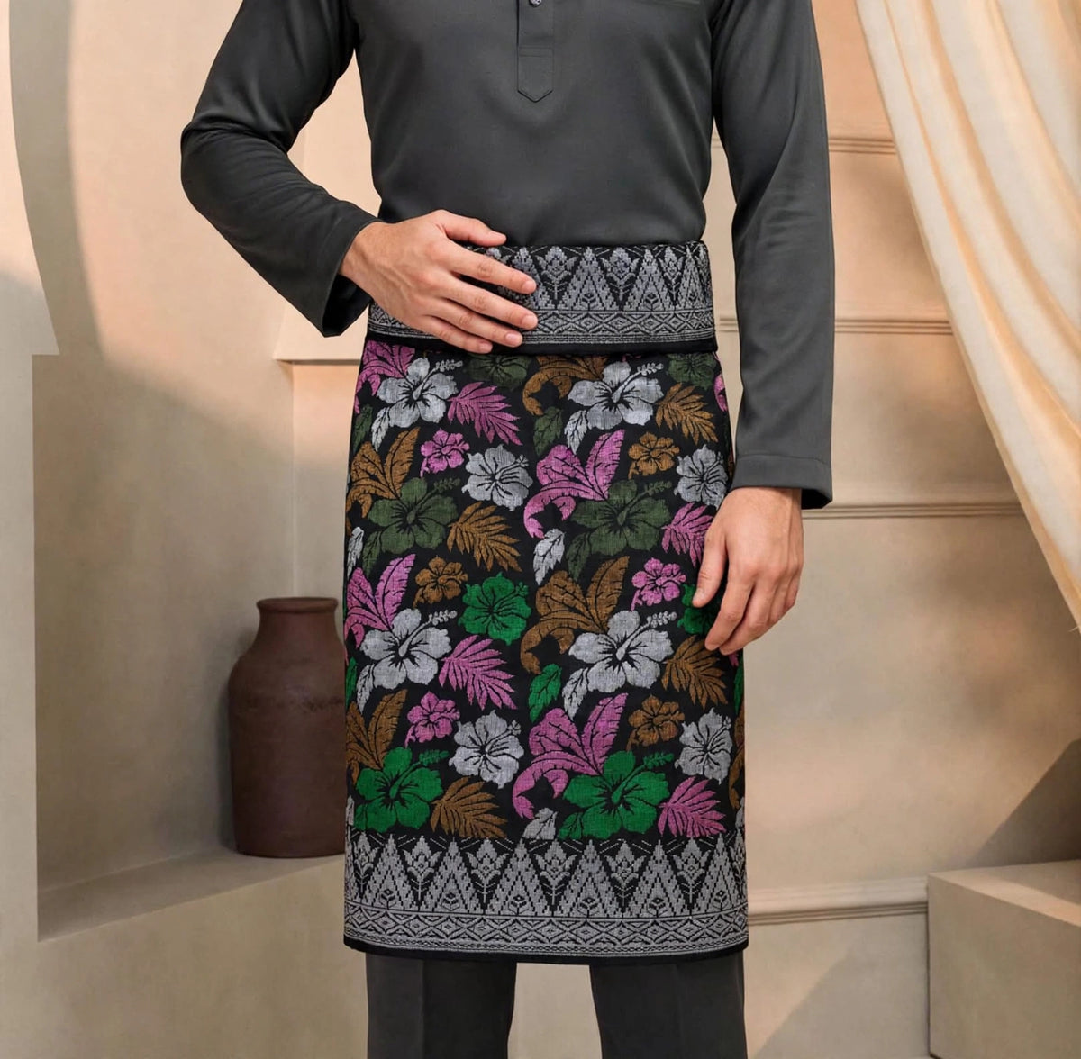 Sampin Tan Sri Black Silver-8052