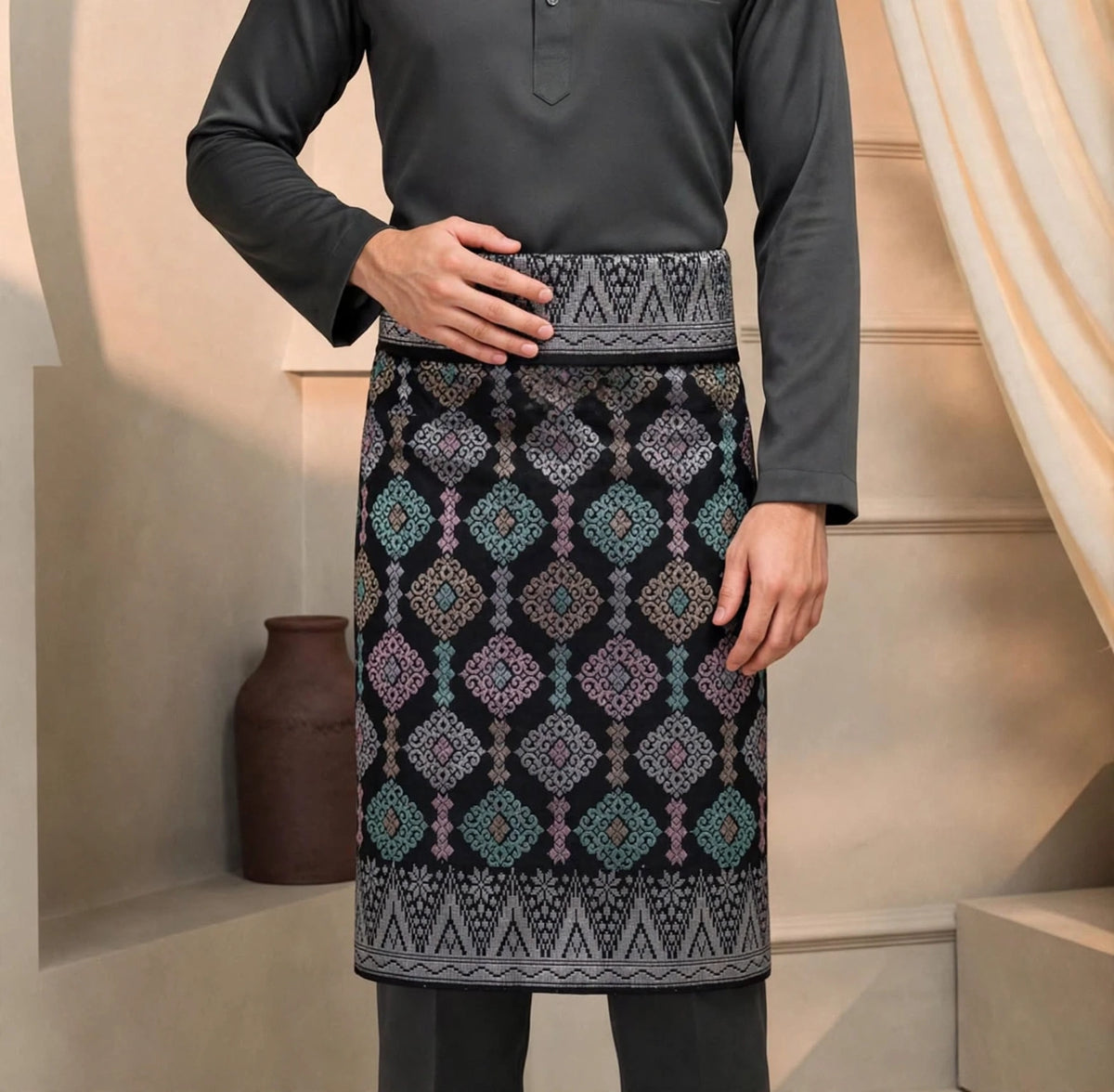 Sampin Tan Sri Black Silver-8053