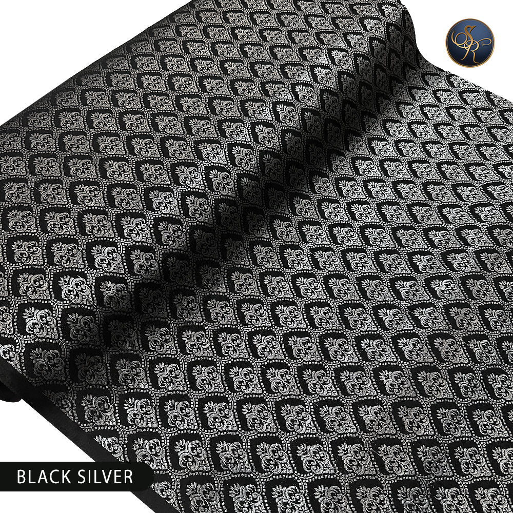 Brocade Black Silver1018