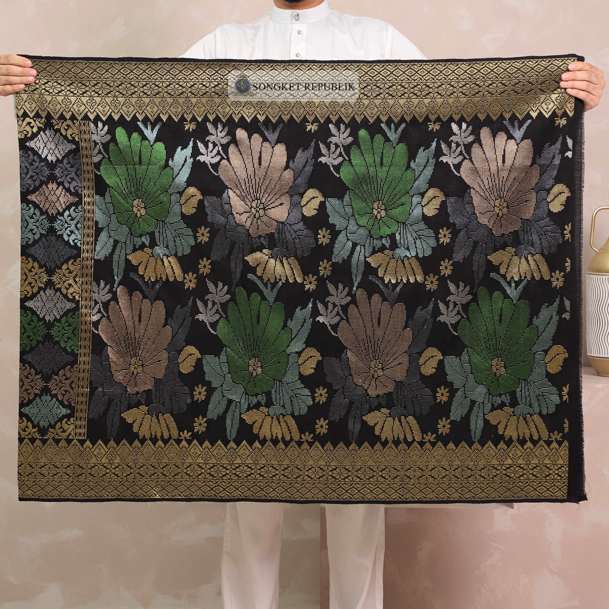 SAMPIN TENUN TANGAN HD PREMIUM - Black Gold-0012