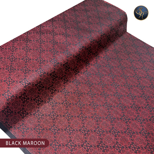 Brocade Black Maroon-1046