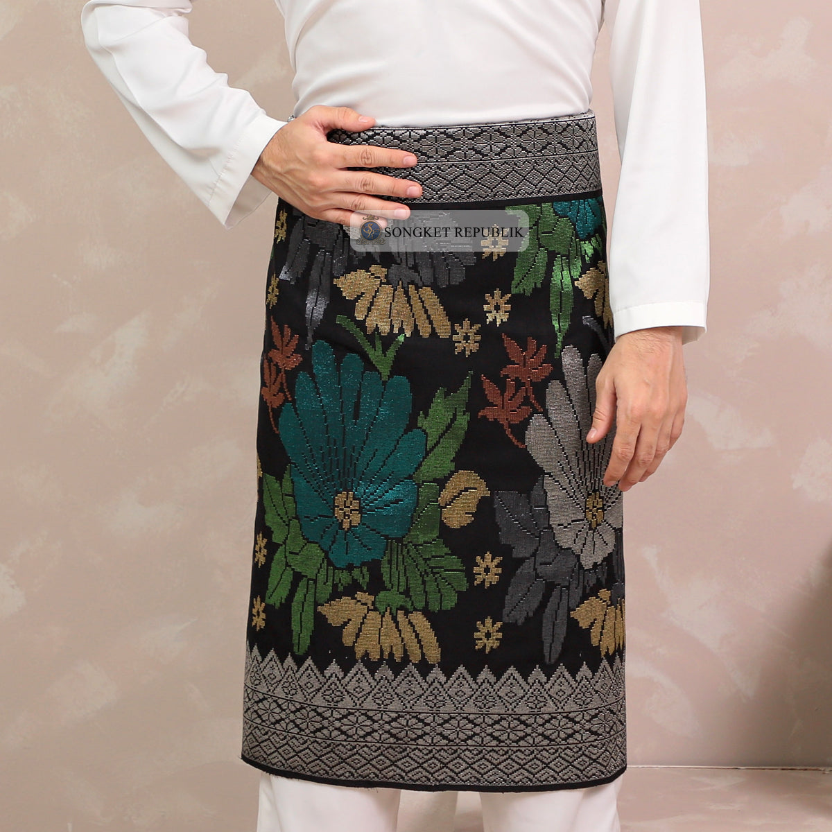 SAMPIN TENUN TANGAN HD PREMIUM - Black Silver-0018