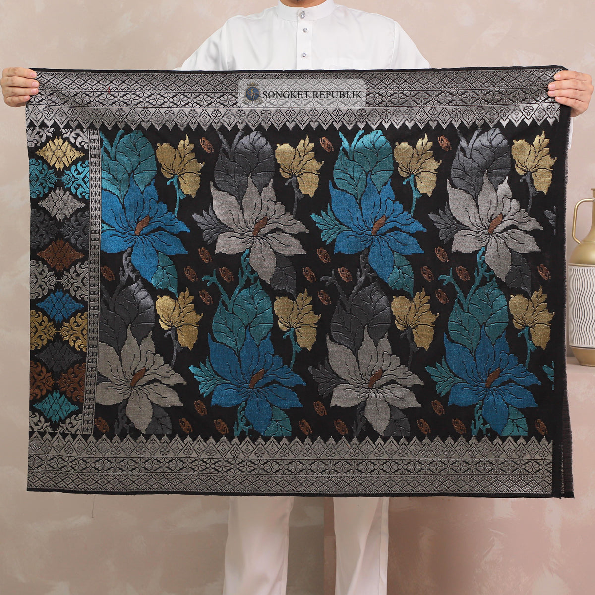 SAMPIN TENUN TANGAN HD PREMIUM - Black Silver-0032