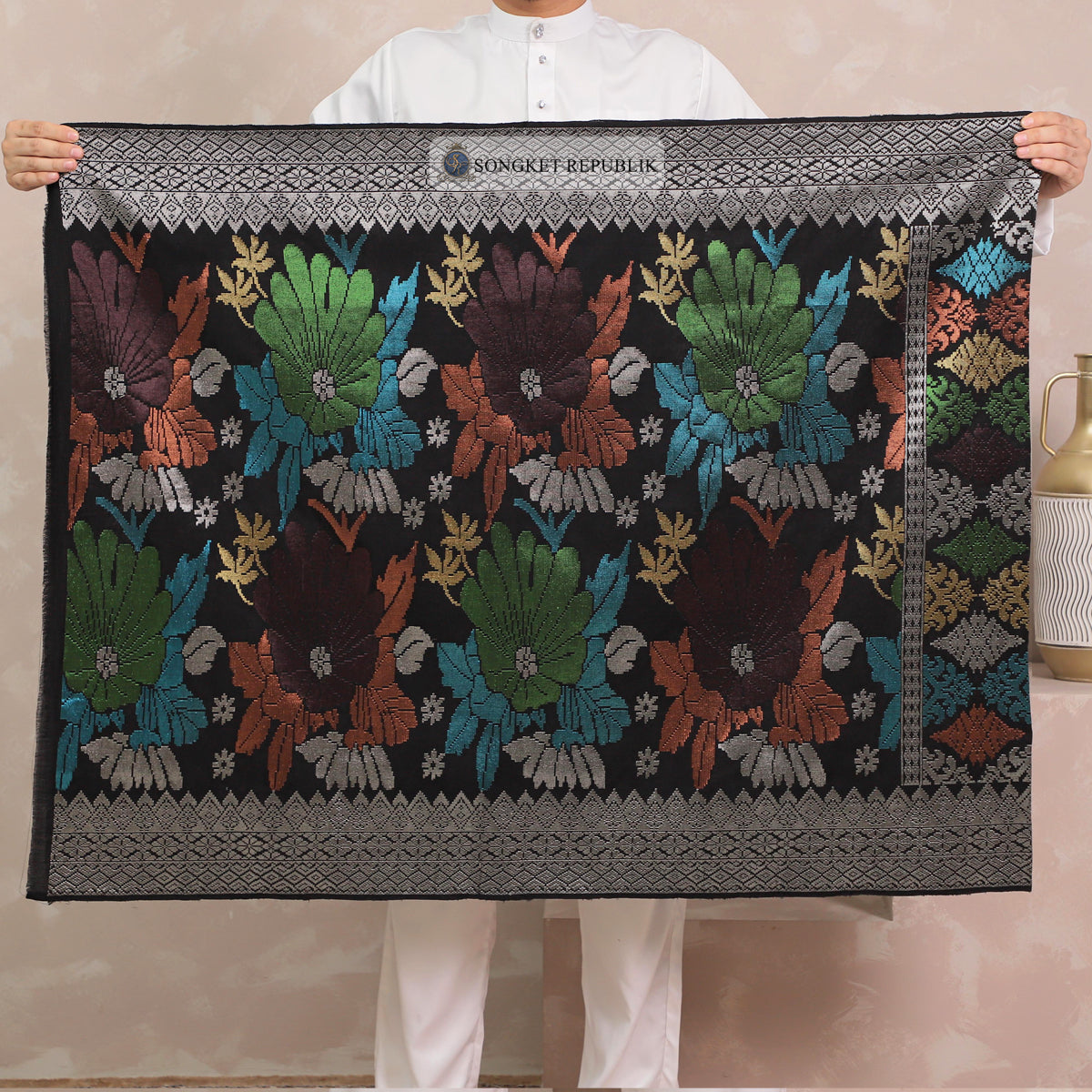 SAMPIN TENUN TANGAN HD PREMIUM - Black Silver-0034