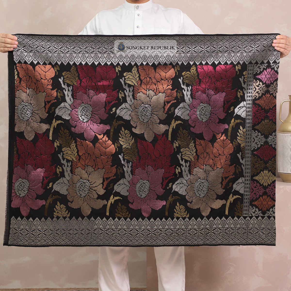 SAMPIN TENUN TANGAN HD PREMIUM - Black Silver-0036