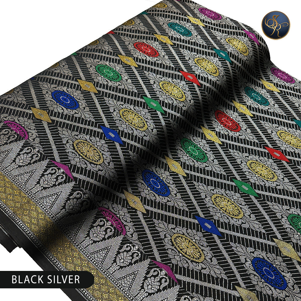 Brocade Black Silver-1035