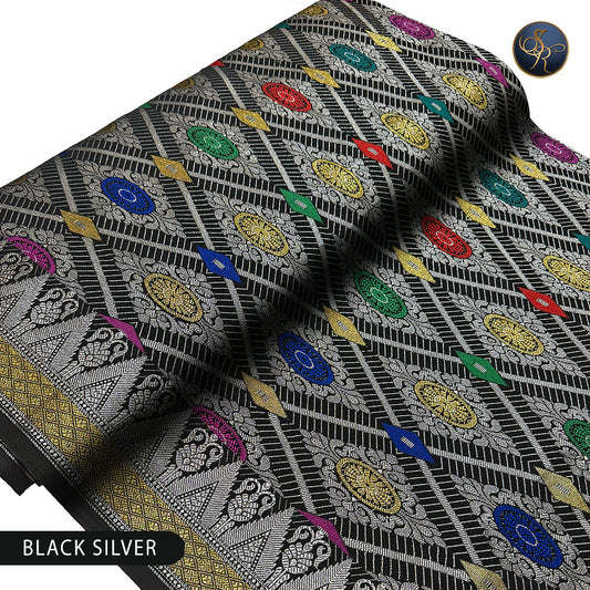 Brocade Black Silver-1035