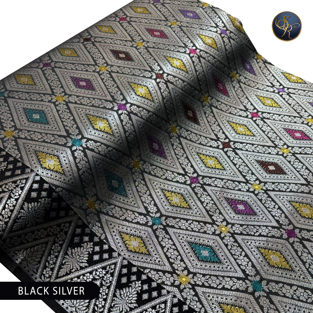 Brocade Black Silver-1053