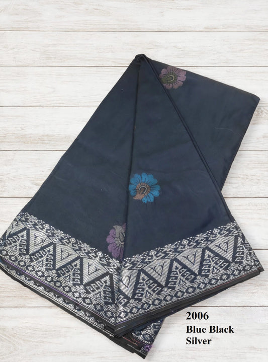 Songket Bunga Tona Jasmine Blue Black-2006