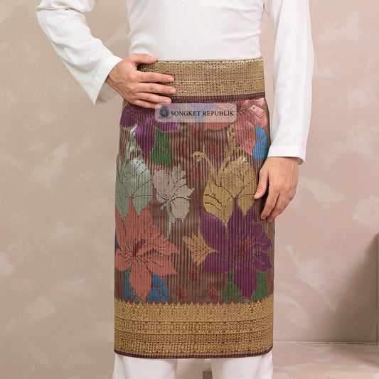 SAMPIN TENUN TANGAN HD PREMIUM - Burgundy-1037