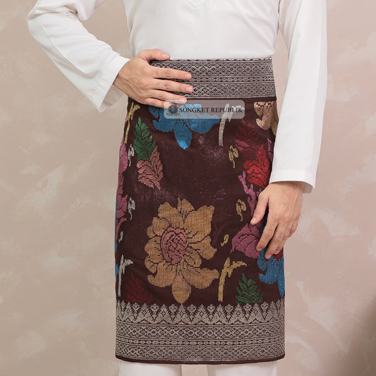 SAMPIN TENUN TANGAN HD PREMIUM - Burgundy-1004