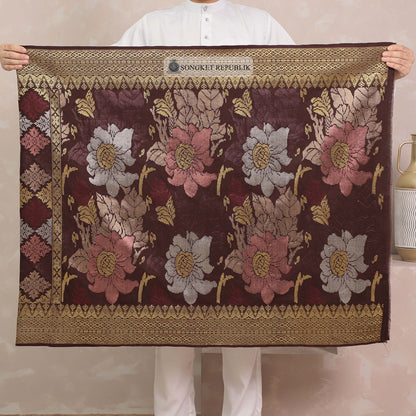 SAMPIN TENUN TANGAN HD PREMIUM - Burgundy-1005