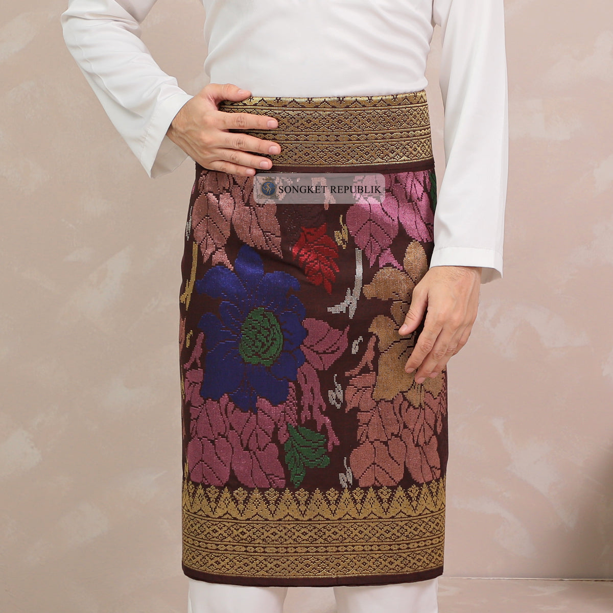 SAMPIN TENUN TANGAN HD PREMIUM - Burgundy-1006