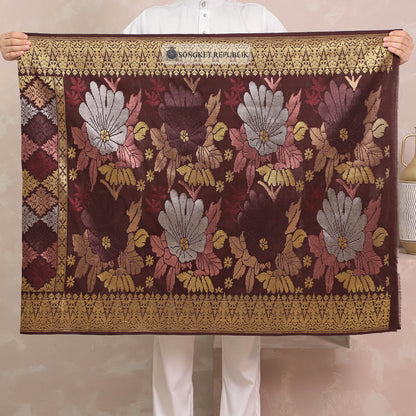 SAMPIN TENUN TANGAN HD PREMIUM - Burgundy-1019