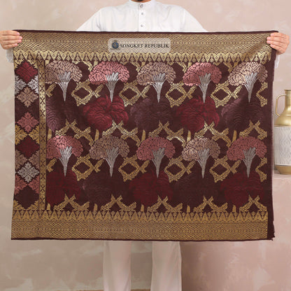 SAMPIN TENUN TANGAN HD PREMIUM - Burgundy-1021