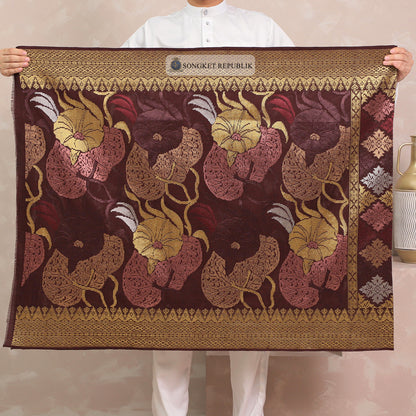 SAMPIN TENUN TANGAN HD PREMIUM - Burgundy-1023