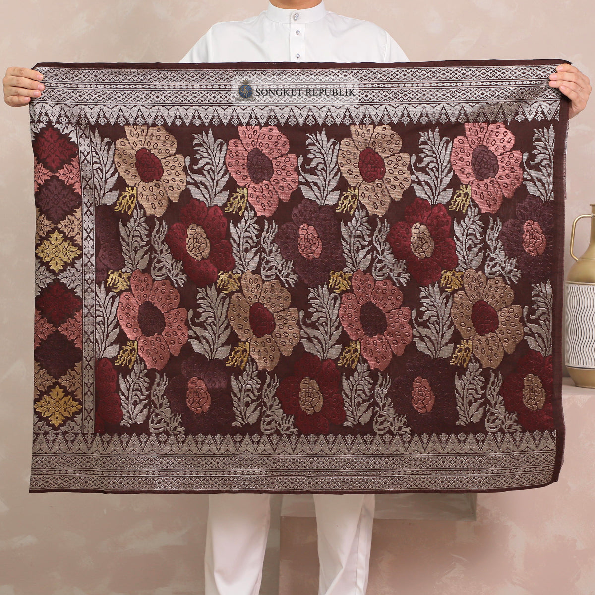 SAMPIN TENUN TANGAN HD PREMIUM - Burgundy-1024