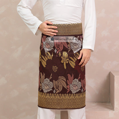 SAMPIN TENUN TANGAN HD PREMIUM - Burgundy 1026