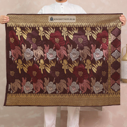 SAMPIN TENUN TANGAN HD PREMIUM - Burgundy 1026