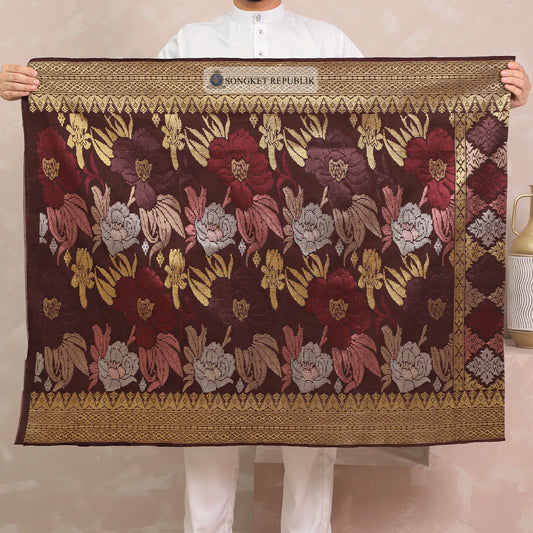 SAMPIN TENUN TANGAN HD PREMIUM - Burgundy 1026