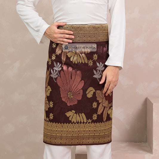 SAMPIN TENUN TANGAN HD PREMIUM - Burgundy 1028