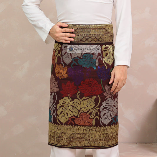 SAMPIN TENUN TANGAN HD PREMIUM - Burgundy 1029