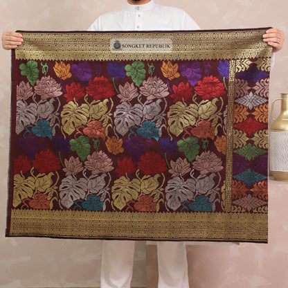 SAMPIN TENUN TANGAN HD PREMIUM - Burgundy 1029