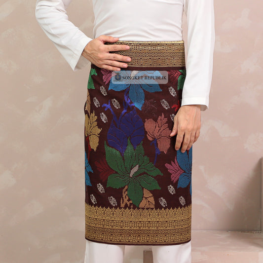 SAMPIN TENUN TANGAN HD PREMIUM - Burgundy 1033