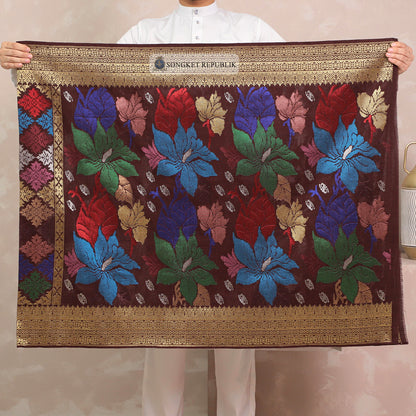 SAMPIN TENUN TANGAN HD PREMIUM - Burgundy 1033