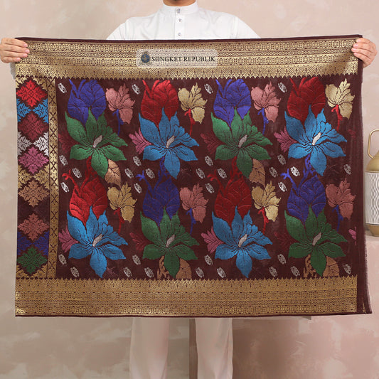 SAMPIN TENUN TANGAN HD PREMIUM - Burgundy 1033