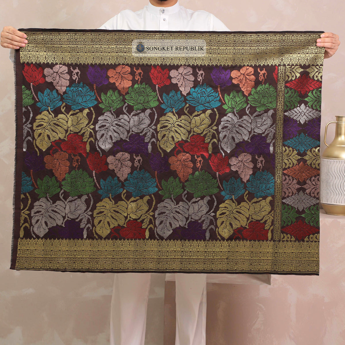 SAMPIN TENUN TANGAN HD PREMIUM - Burgundy 1034