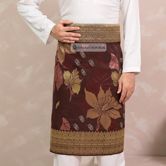 SAMPIN TENUN TANGAN HD PREMIUM - Burgundy 1035