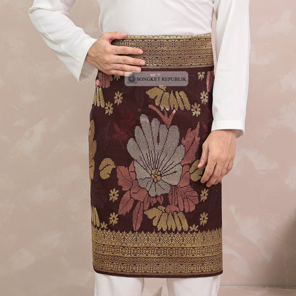 SAMPIN TENUN TANGAN HD PREMIUM - Burgundy 1043