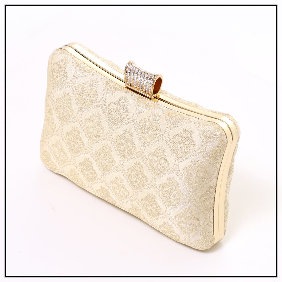 CLUTCH SONGKET HAND BAG - CREAM GOLD