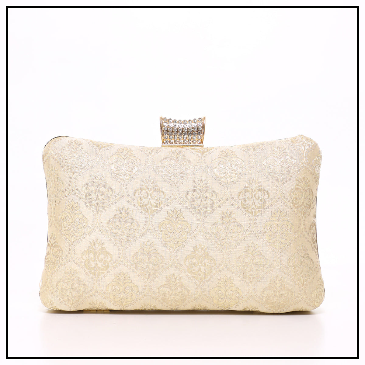 CLUTCH SONGKET HAND BAG - CREAM GOLD
