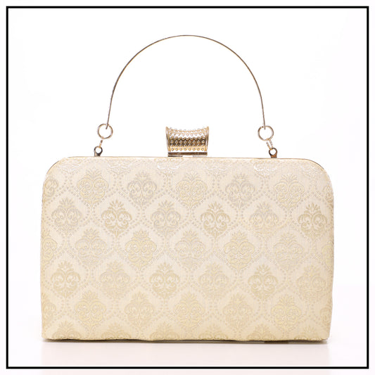 CLUTCH SONGKET HAND BAG - CREAM