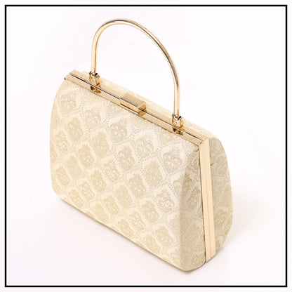 CLUTCH SONGKET HAND BAG - CREAM GOLD