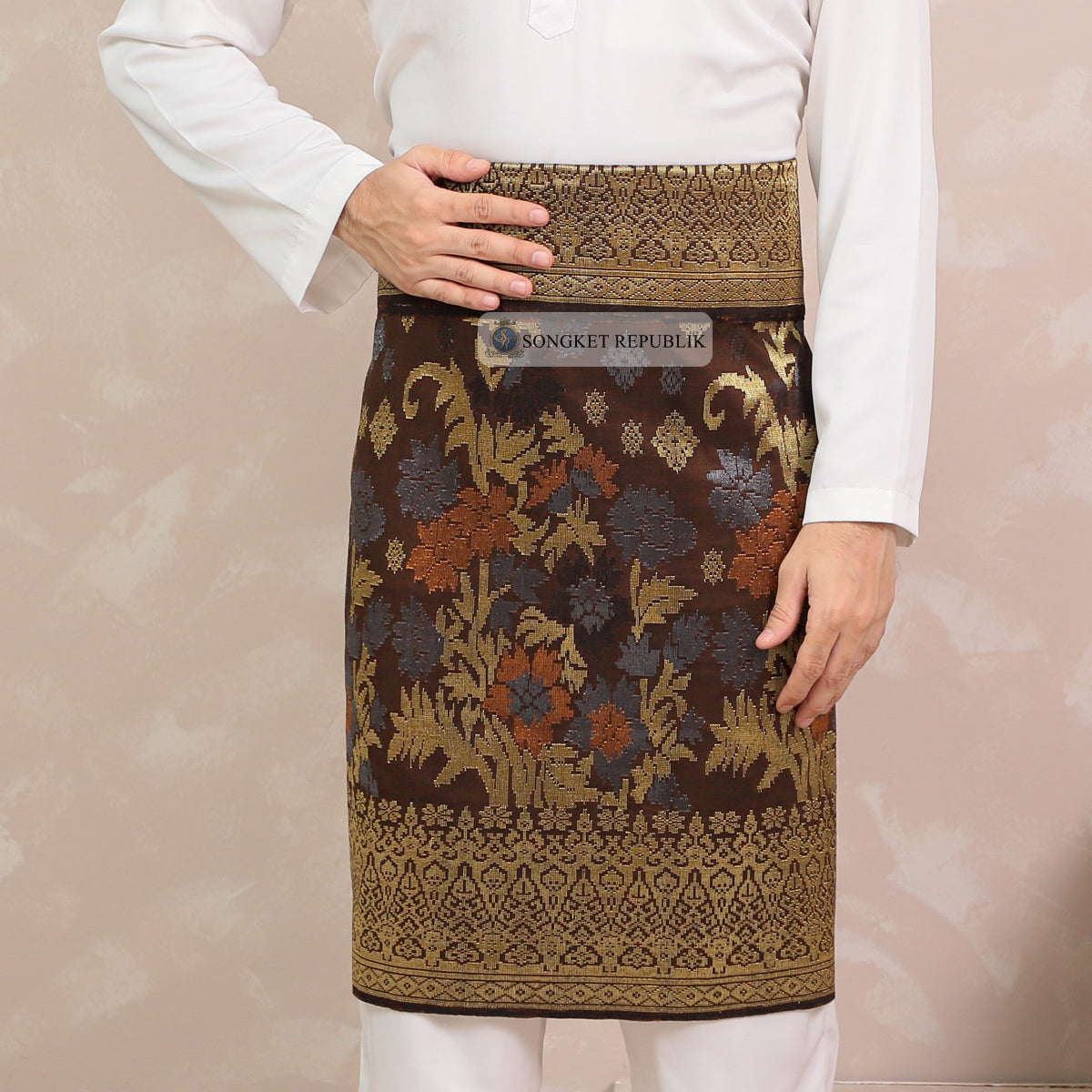 SAMPIN TENUN TANGAN HD PREMIUM - Burgundy 1042